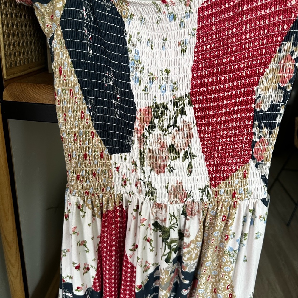 Patchwork Floral Maxi Dress - image 3